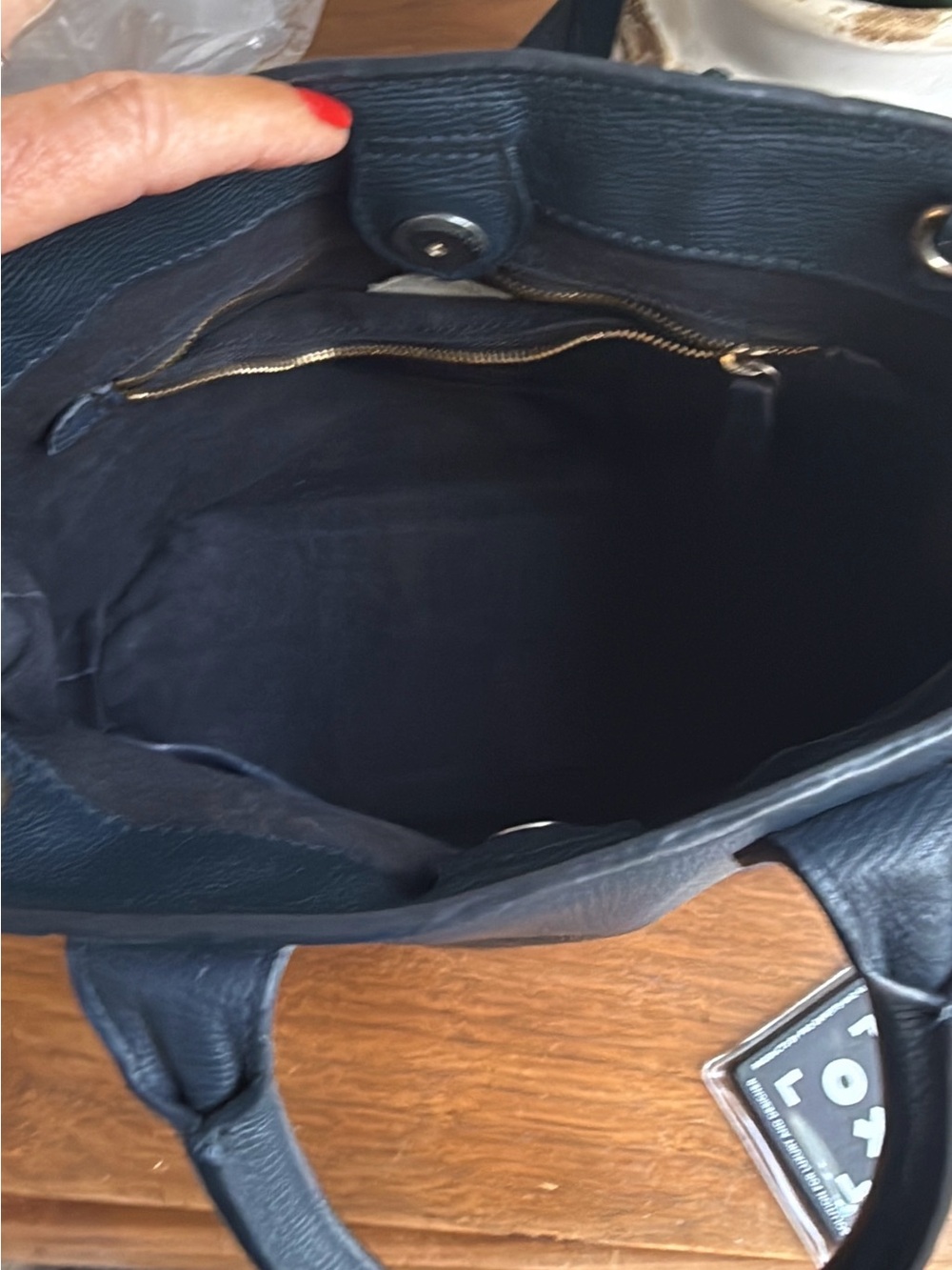 Burberry Black Leather Top-Handle Tote with Vintage Check Panels - Picture 16 of 16